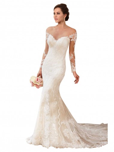 Lace Chapel Train Sweetheart Mermaid Wedding Gowns Armadale