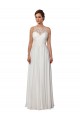 Soft Chiffon Sweep Train Illusion Neck A-Line Boho Wedding Dress Armadale