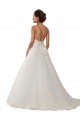 Tulle & Lace Chapel Train Spaghetti Straps Ball Gown Boho Wedding Dress Armadale