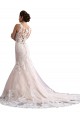 Tulle & Lace Cathedral Train Illusion Neck Mermaid Wedding Dress Armadale