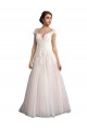 Tulle & Lace Cathedral Train Illusion Neck A-Line Beach Wedding Dress Armadale