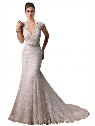 Lace Chapel Train Halter Neck Mermaid Wedding Dresses Armadale