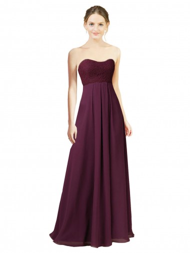 Chiffon Long Sweetheart A-Line Bridesmaid Dress Armadale