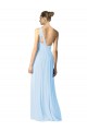 Soft Chiffon Long One Shoulder Light Sky Blue A-Line Bridesmaid Dress Armadale