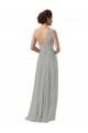 Soft Chiffon Long One Shoulder Silver A-Line Bridesmaid Dress Armadale