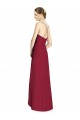 Soft Chiffon Open Back Long Spaghetti Straps Burgundy A-Line High Low Bridesmaid Dress Armadale