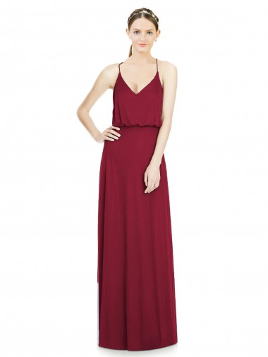 Soft Chiffon Long V-Neck A-Line Evening Gowns / Bridesmaid Dress Armadale