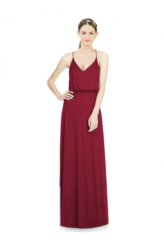 Soft Chiffon Long V-Neck A-Line Evening Gowns / Bridesmaid Dress Armadale