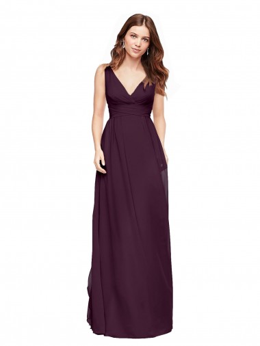 Chiffon Long V-Neck A-Line Evening Gowns / Bridesmaid Dresses Armadale