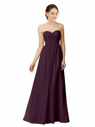 Chiffon Long Sweetheart Grape A-Line Bridesmaid Dress / Evening Dress Armadale