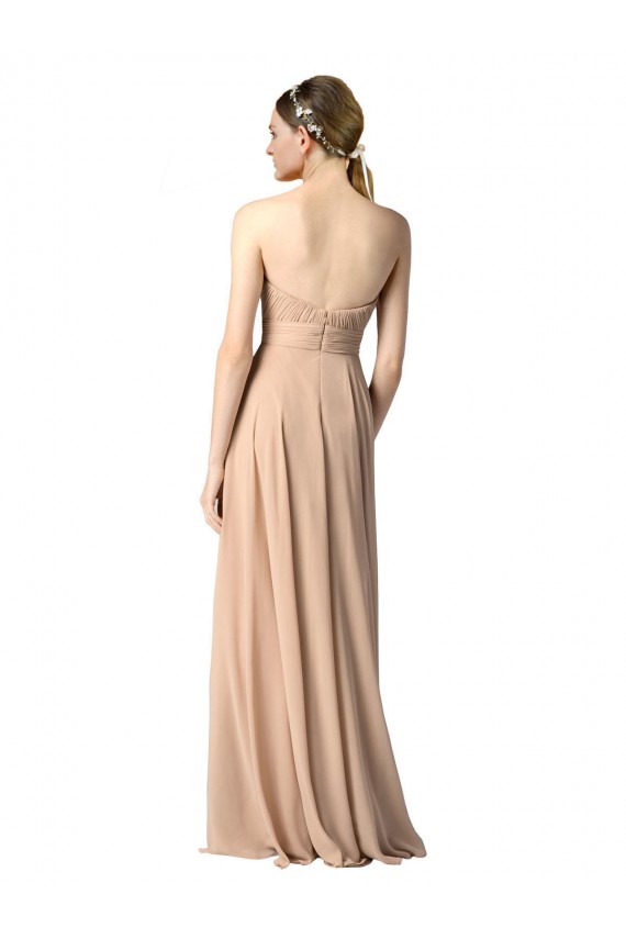 Soft Chiffon Open Back Long Sweetheart A-Line Evening Dress / Bridesmaid Dress Armadale