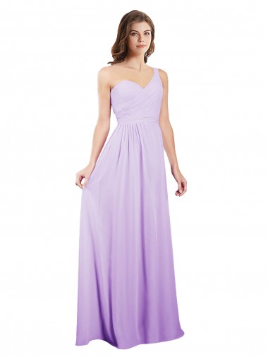 Chiffon Long One Shoulder A-Line Bridesmaid Dress / Evening Dress Armadale