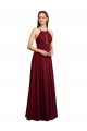 Chiffon Open Back Long Spaghetti Straps A-Line Bridesmaid Dress / Evening Dress Armadale