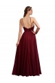 Chiffon Open Back Long Spaghetti Straps A-Line Bridesmaid Dress / Evening Dress Armadale