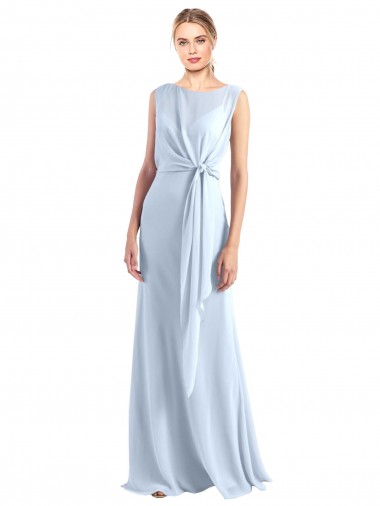 Chiffon Keyhole Back Long V-Neck A-Line Bridesmaid Dress / Evening Gowns Armadale