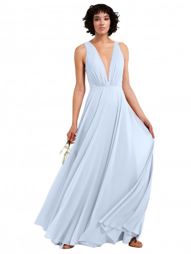 Soft Chiffon Long V-Neck A-Line Bridesmaid Dresses Armadale