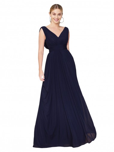 Soft Chiffon Long V-Neck A-Line Formal Evening Gown / Prom Dress / Bridesmaid Dress Armadale