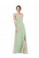 Soft Chiffon Criss Cross Back Long Scoop Neck A-Line Semi Formal Evening Dress / Bridesmaid Dress Armadale