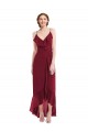 Soft Chiffon Low Back Long Spaghetti Straps A-Line High Low Evening Gown / Bridesmaid Dress Armadale