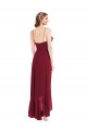 Soft Chiffon Low Back Long Spaghetti Straps A-Line High Low Evening Gown / Bridesmaid Dress Armadale