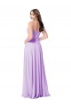 Soft Chiffon Long Scoop Neck A-Line Bridal Party Dress Armadale