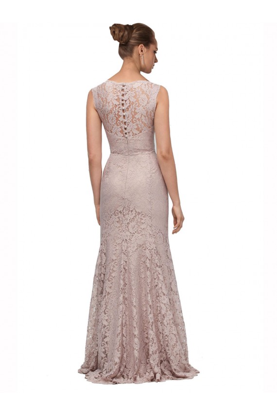 Lace Long Illusion Neck Mermaid Prom Dress / Bridesmaid Dress Armadale