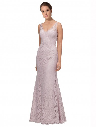 Lace V-Back Long V-Neck Mermaid Formal Dress / Bridesmaid Dress Armadale