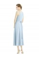 Satin Tea Length V-Neck A-Line Bridesmaid Dress Armadale