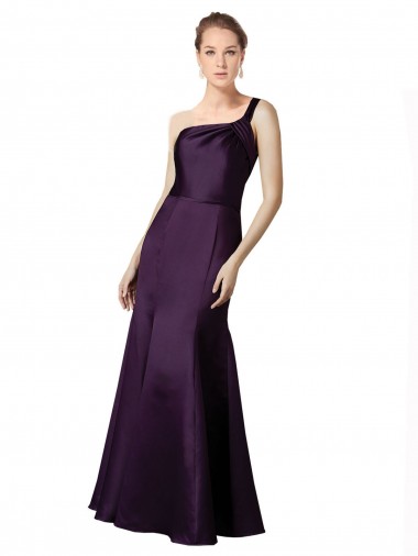 Satin Long One Shoulder Mermaid Prom Dress / Bridesmaid Dress Armadale