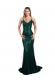 Sequin Low Back Long V-Neck Dark Green Mermaid Formal Evening Gown / Prom Dress / Bridesmaid Dress Armadale