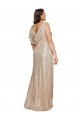 Sequin Long V-Neck A-Line Black Tie Plus Size Evening Gown / Prom Dress / Bridesmaid Dress Armadale