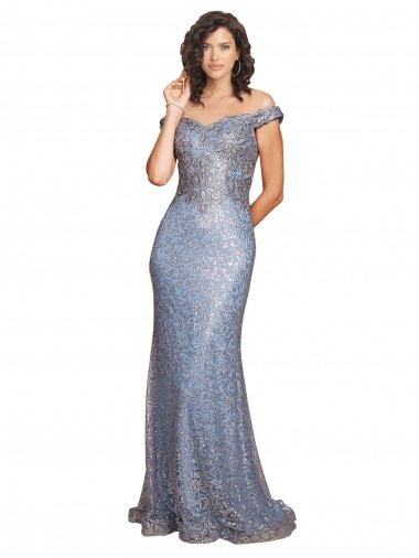 Sequin Long Off the Shoulder Mermaid Formal Evening Gown / Prom Dress / Bridesmaid Dress Armadale