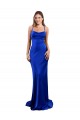 Silk like Satin Criss Cross Open Back Long Cowl Neck Royal Blue Sheath Formal Evening Gown / Prom Dress / Bridesmaid Dress Armadale