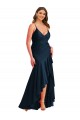 Silk like Satin Long Spaghetti Straps Mermaid High Low Plus Size Evening Gown / Prom Dress / Bridesmaid Dress Armadale