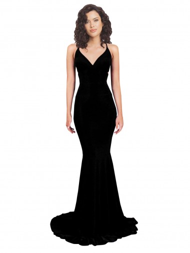 Spandex Open Back Long V-Neck Mermaid Formal Evening Gown / Prom Dress / Bridesmaid Dress Armadale