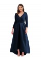 Spandex Long V-Neck Ball Gown High Low Plus Size Evening Gown / Prom Dress / Bridesmaid Dress Armadale