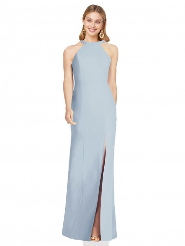 Stretch Crepe Backless Long Halter Neck Trumpet Formal Evening Gown / Bridesmaid Dress Armadale