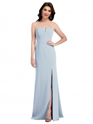 Stretch Crepe Low Back Long V-Neck Trumpet Bridesmaid Dress / Evening Dress Armadale