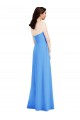 Stretch Crepe Low Back Long Strapless Peacock Blue Trumpet Semi Formal Evening Dress / Prom Dress / Bridesmaid Dress Armadale