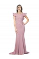 Stretch Crepe Low Back Sweep Train Round Neck Mermaid Formal Evening Gown / Prom Dress / Bridesmaid Dress Armadale