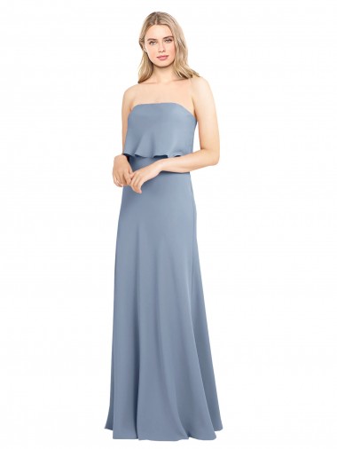 Stretch Crepe Long High Neck Sheath Formal Dress / Bridesmaid Dress Armadale