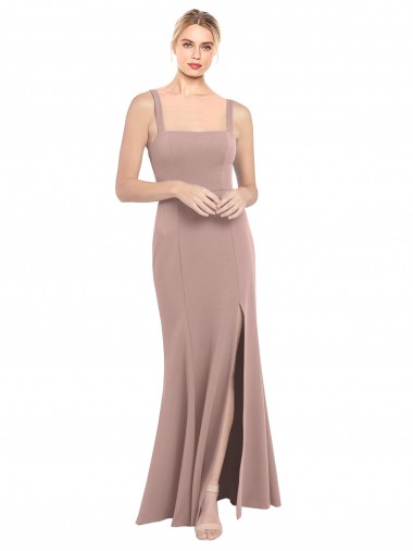 Stretch Crepe Long Square Neck Mermaid Prom Dress / Bridesmaid Dress Armadale