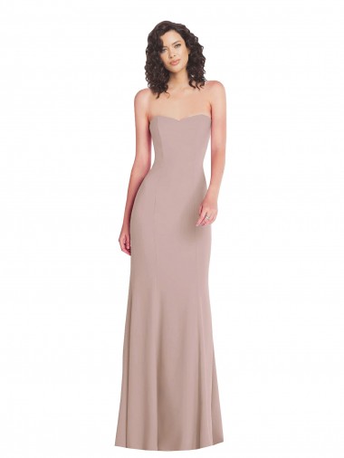 Stretch Crepe Long Sweetheart Dusty Pink Mermaid Formal Dress / Bridesmaid Dress Armadale