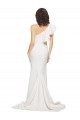 Stretch Crepe Sleeveless One Shoulder Ivory Sheath Semi Formal Evening Dress / Prom Dress / Bridesmaid Dress Armadale