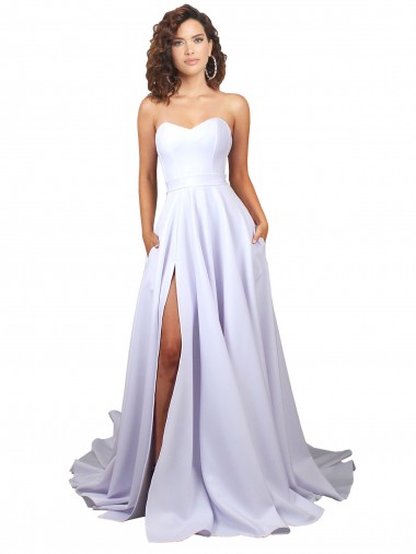 Stretch Crepe Long Sweetheart A-Line Beach Wedding Dress Armadale