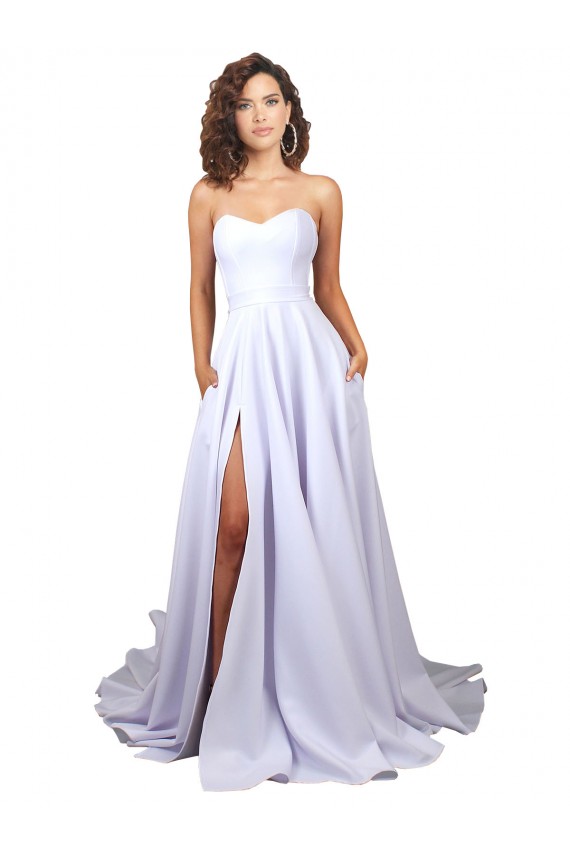 Stretch Crepe Long Sweetheart A-Line Beach Wedding Dress Armadale