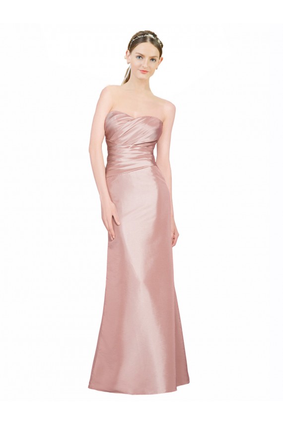 Stretch Satin Low Back Long Sweetheart A-Line Formal Evening Gown / Prom Dress / Bridesmaid Dress Armadale