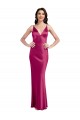 Stretch Satin Low Back Long Spaghetti Straps A-Line Formal Evening Dress / Bridesmaid Dress Armadale