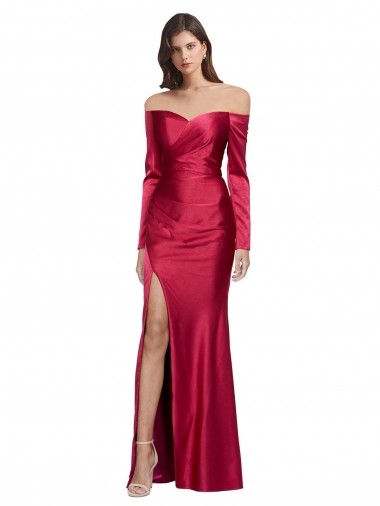 Stretch Satin Long Sweetheart Sheath Formal Evening Gown / Prom Dress / Bridesmaid Dress Armadale