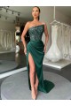 Velvet Sequin Sweep Train Strapless Sheath Prom Dress Armadale